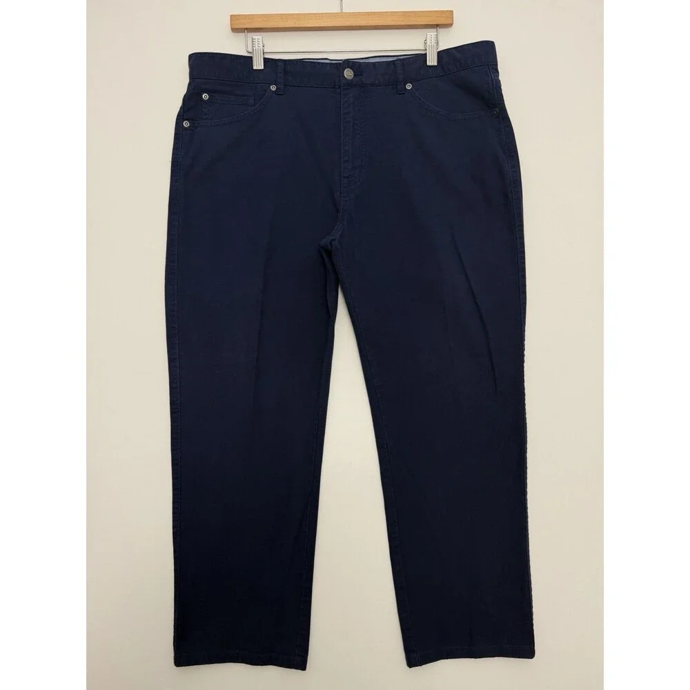 Peter Millar 5-Pocket Pants Men 38x27 Navy Stretch Crown Vintage Canvas Chino